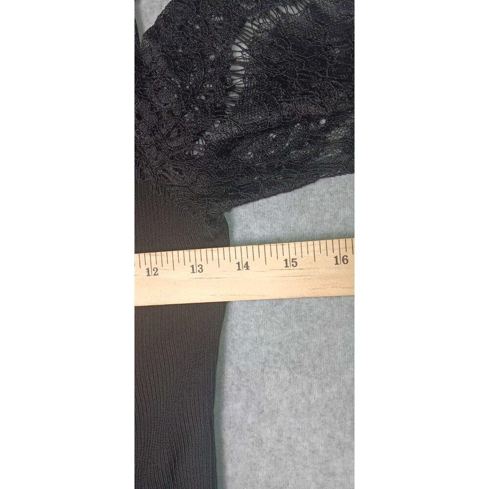 International Concepts Cold Shoulder Lace Blouse S Black Whimsigoth Dark Fairy - Picture 9 of 12